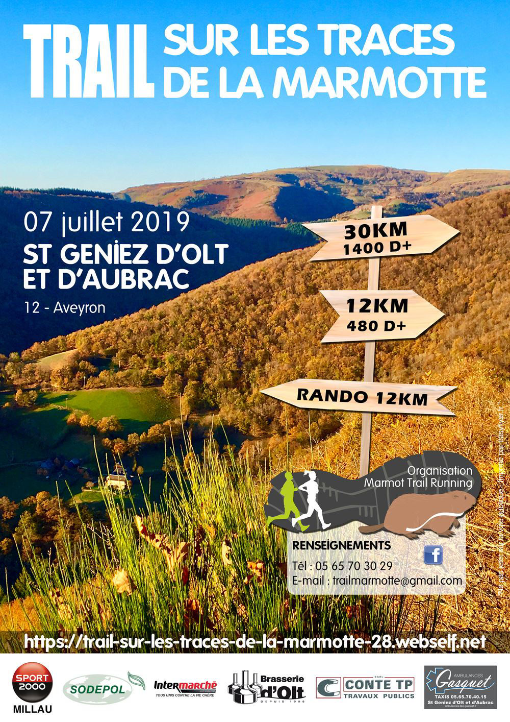 Affiche Sur les traces de la Marmotte